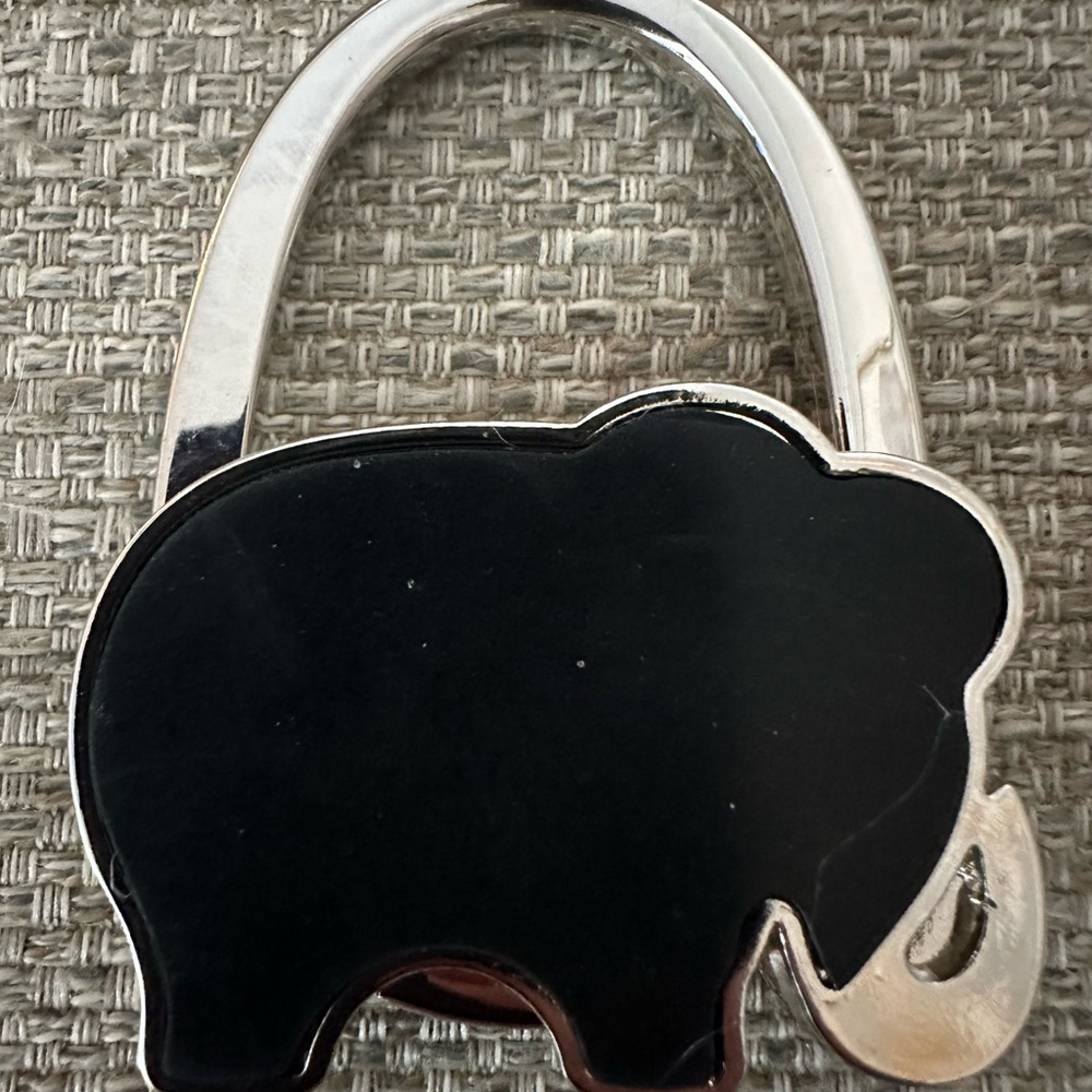 Bag Hook - Sparkling Pink Elephant Purse Holder - New Handbag Accessory - Picture 8 of 9